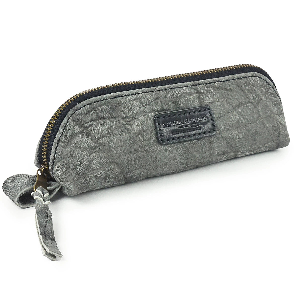 サムライクラフト ペンケース 筆入れ ファスナータイプ  山型 エレファントスキン