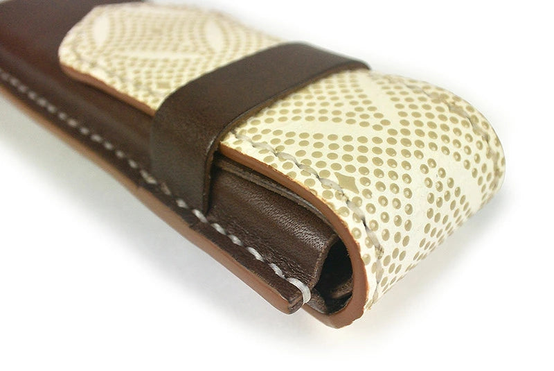 サムライクラフト ペンケース 拵（こしらえ） ペン鞘 筆入れ 印伝 サドルベーシック オイルレザー