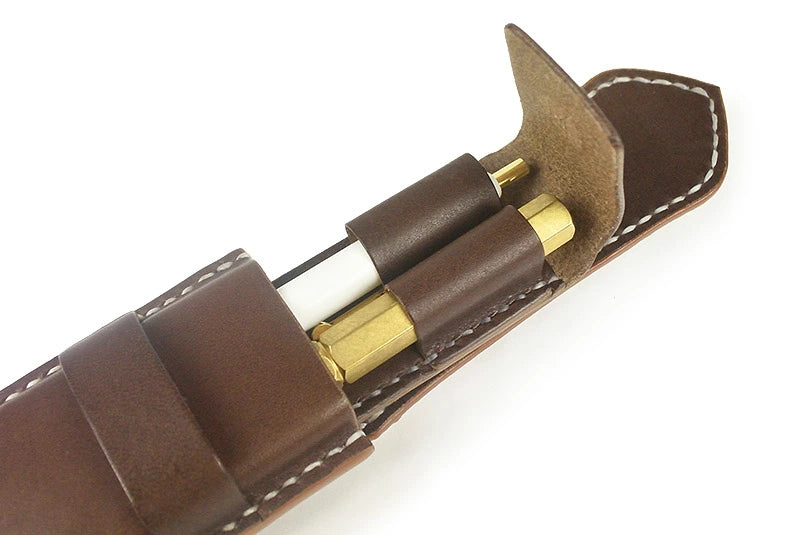 サムライクラフト ペンケース 拵（こしらえ） ペン鞘 筆入れ 印伝 サドルベーシック オイルレザー