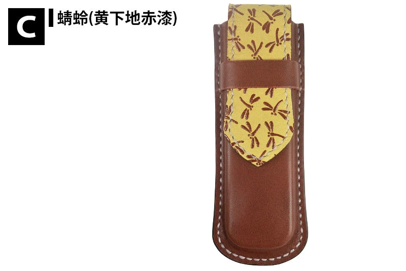 サムライクラフト ペンケース 拵（こしらえ） ペン鞘 筆入れ 印伝 サドルベーシック オイルレザー