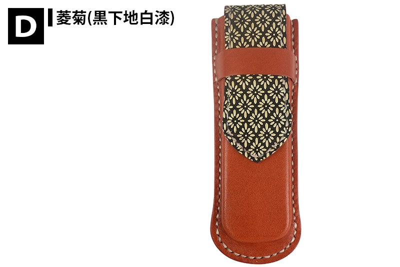 サムライクラフト ペンケース 拵（こしらえ） ペン鞘 筆入れ 印伝 サドルベーシック オイルレザー