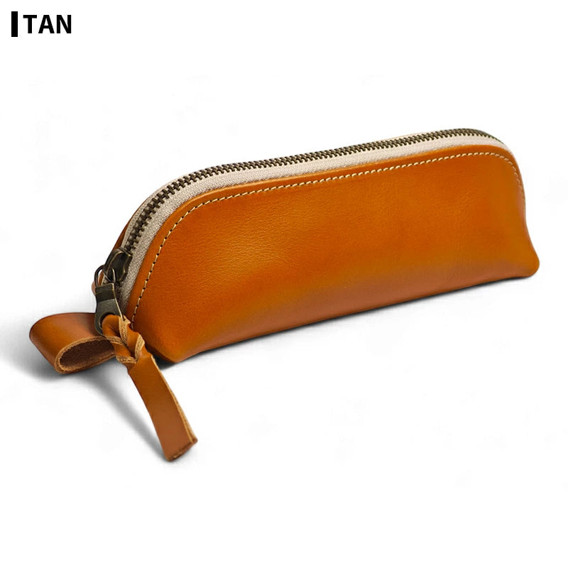 サムライクラフト ペンケース 筆入れ ファスナータイプ 山型 オイルレザー サドルレザー