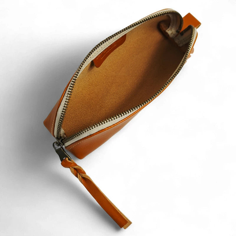 サムライクラフト ペンケース 筆入れ ファスナータイプ 山型 オイルレザー サドルレザー