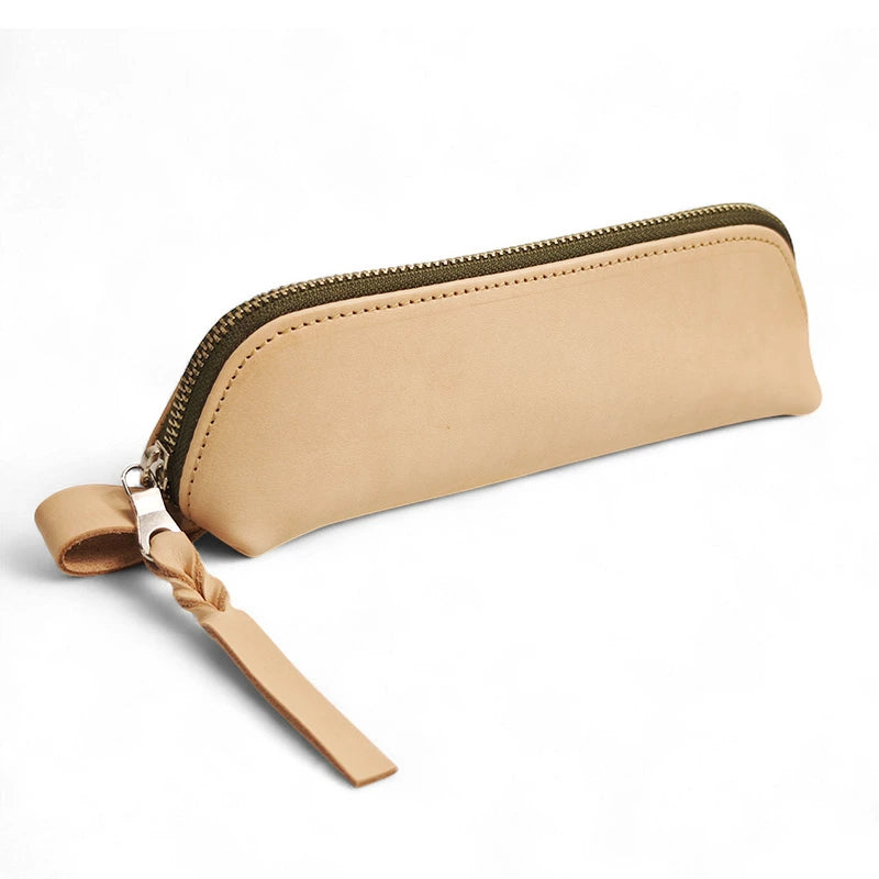 サムライクラフト ペンケース 筆入れ ファスナータイプ 山型 オイルレザー サドルレザー