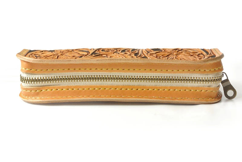 サムライクラフト ペンケース 筆入れ ファスナータイプ シェリダンスタイルカービング