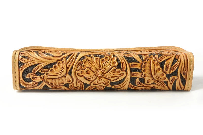 サムライクラフト ペンケース 筆入れ ファスナータイプ シェリダンスタイルカービング