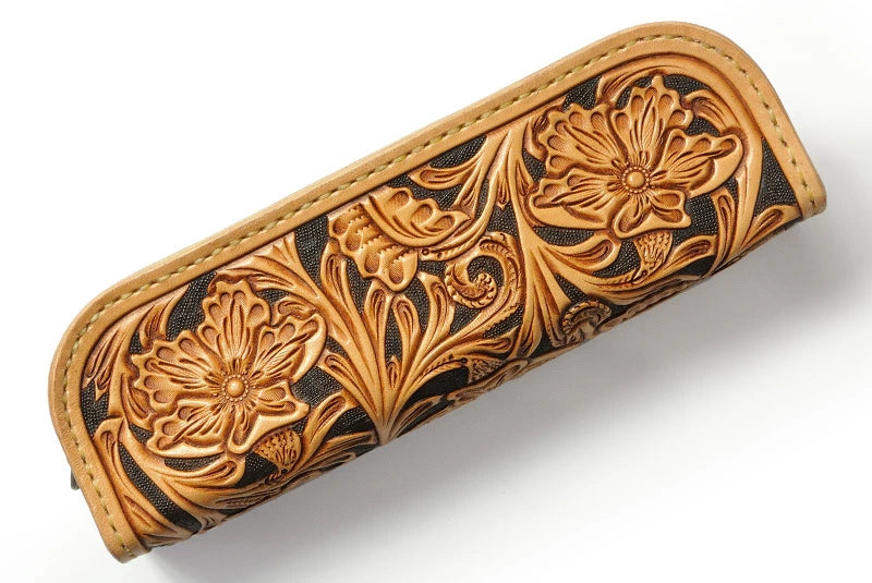 サムライクラフト ペンケース 筆入れ ファスナータイプ シェリダンスタイルカービング