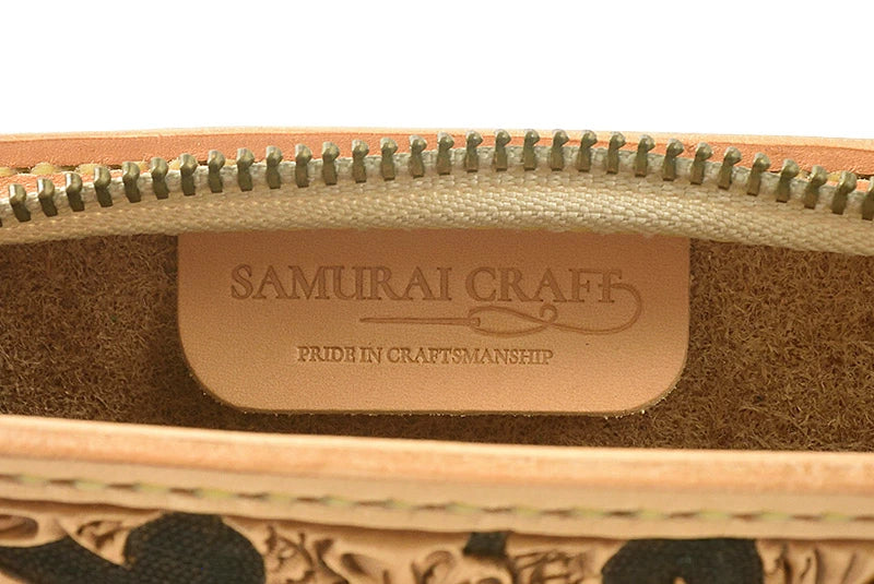サムライクラフト ペンケース 筆入れ ファスナータイプ シェリダンスタイルカービング