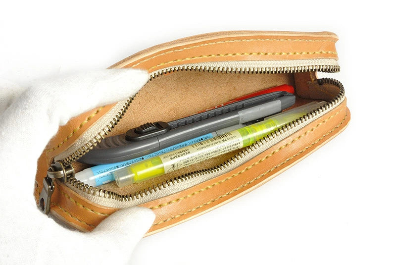 サムライクラフト ペンケース 筆入れ ファスナータイプ シェリダンスタイルカービング