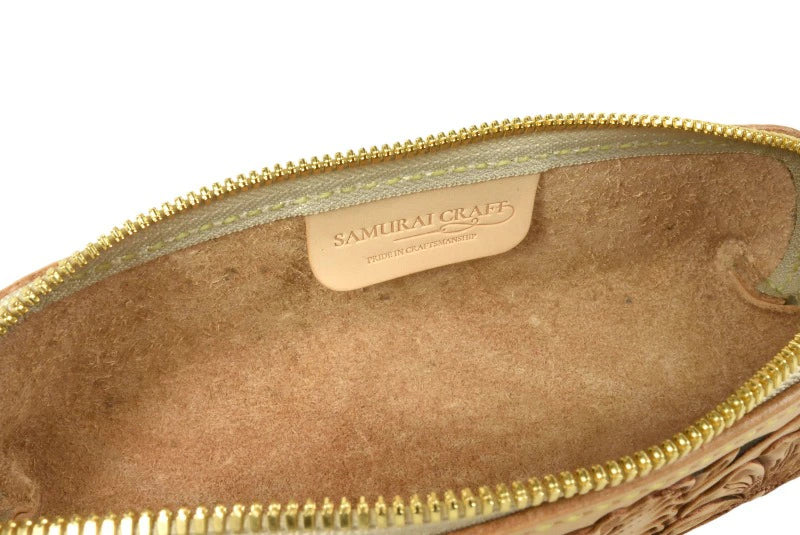 サムライクラフト ペンケース 筆入れ ファスナータイプ 山型 シェリダンスタイルカービング