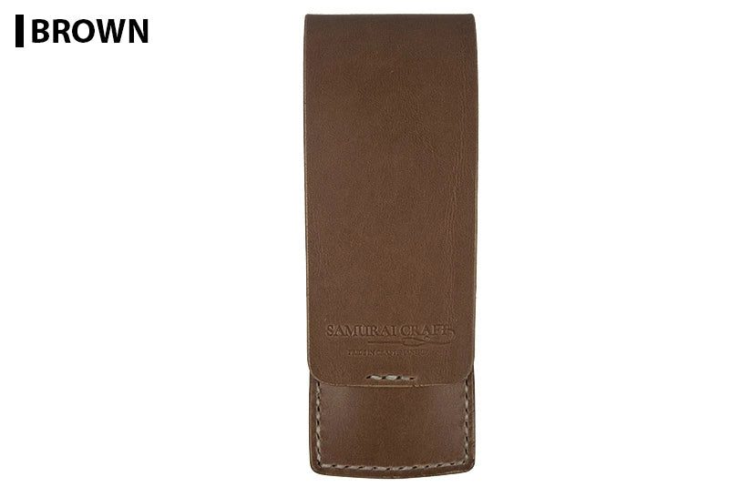 サムライクラフト 2本挿しペンケース ペンシース 縦型ペンケース 筆入れ シンプル サドルレザー オイルレザー