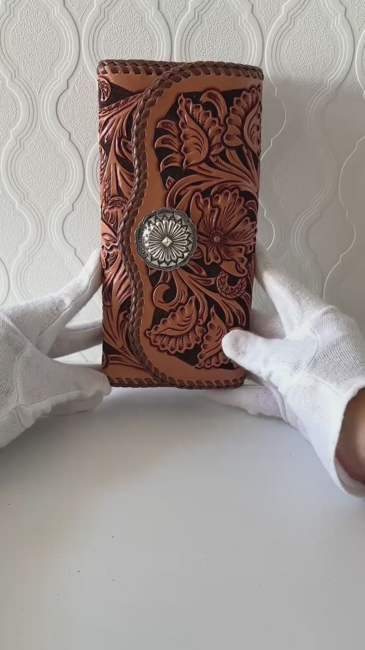 サムライクラフト シェリダンスタイルカービング B-3 ロングウォレット