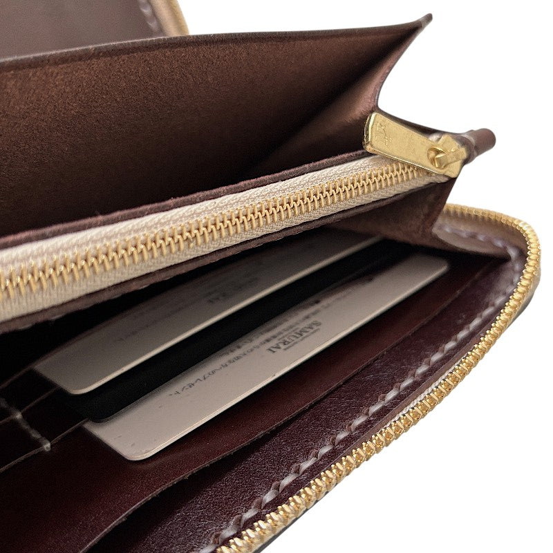 サムライクラフト  オーガナイザー財布 エレファントレザー - ブラウン -