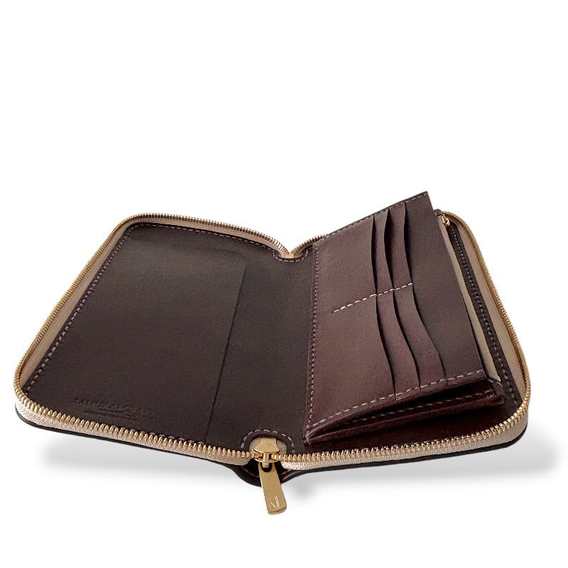 サムライクラフト  オーガナイザー財布 エレファントレザー - ブラウン -