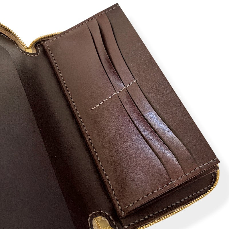 サムライクラフト  オーガナイザー財布 エレファントレザー - ブラウン -