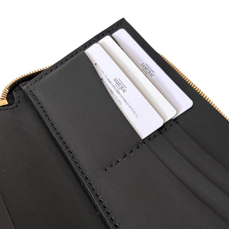 サムライクラフト  オーガナイザー財布 エレファントレザー - ブラック -