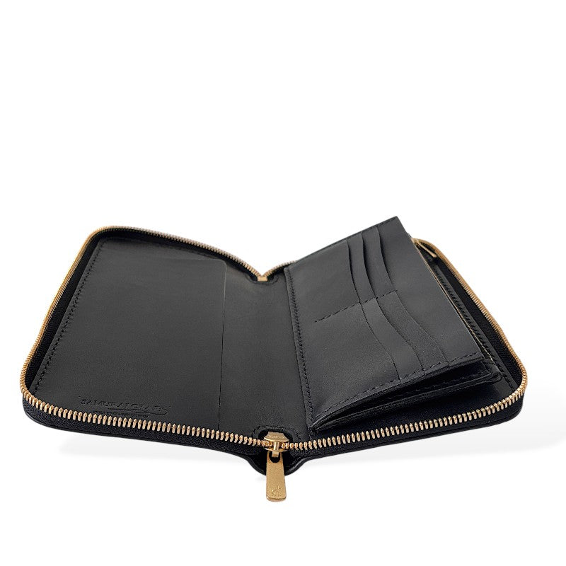 サムライクラフト  オーガナイザー財布 エレファントレザー - ブラック -