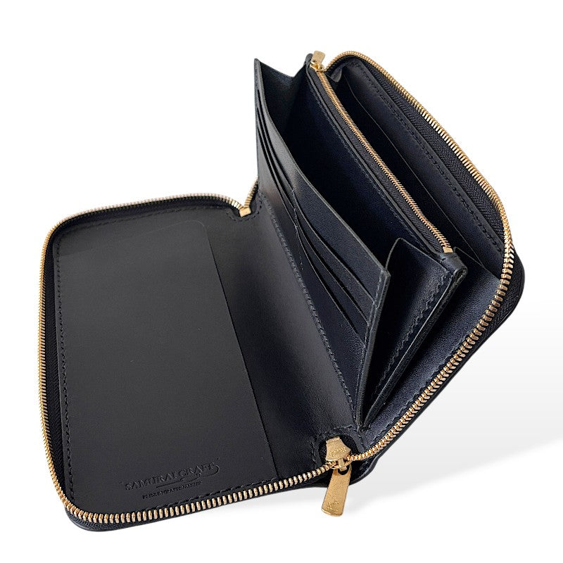 サムライクラフト  オーガナイザー財布 エレファントレザー - ブラック -