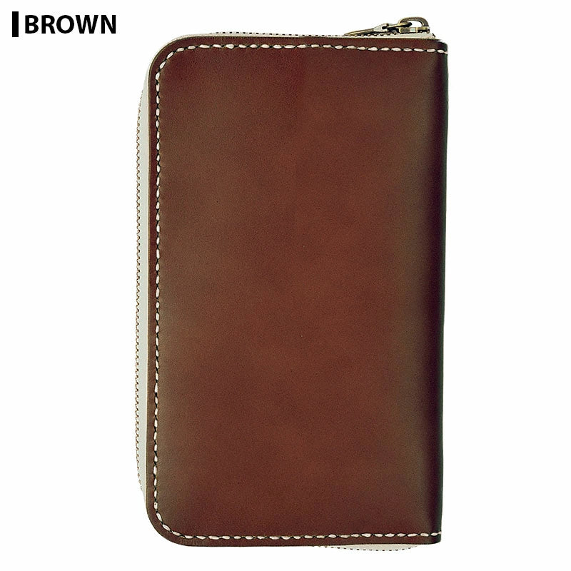 サムライクラフト ラウンドファスナー タイプ1  Lサイズサドルベーシック オイルレザー