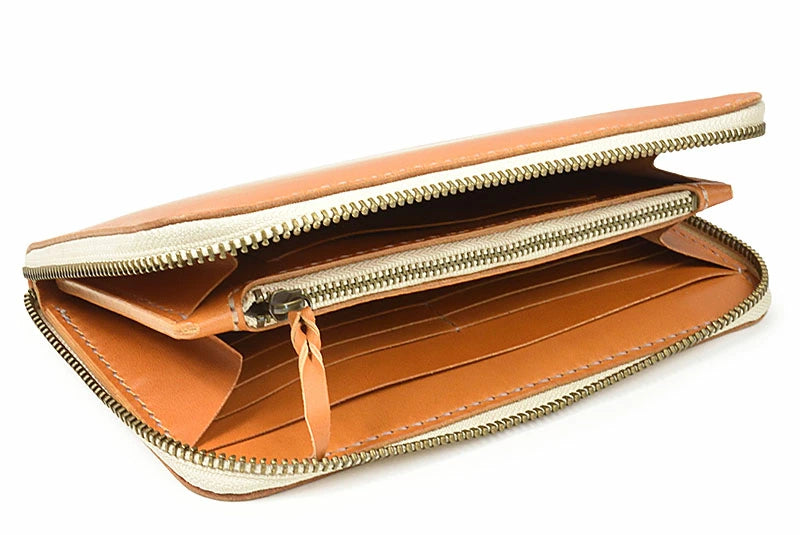 サムライクラフト ラウンドファスナー タイプ1  Lサイズサドルベーシック オイルレザー