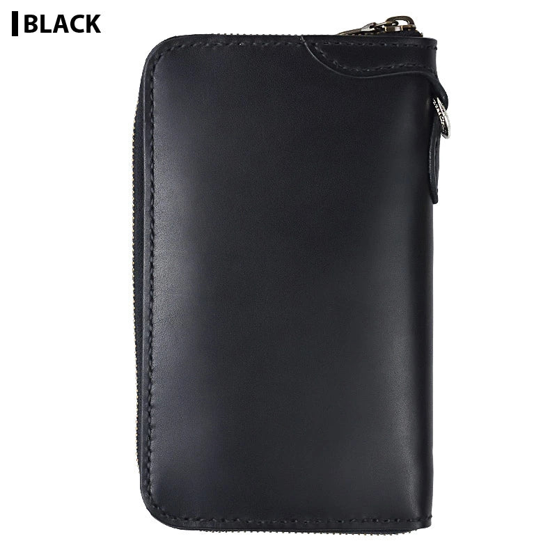 サムライクラフト ラウンドファスナー ロングウォレット タイプ1 Lサイズ サドルベーシック オイルレザー ウォレットチェーン対応