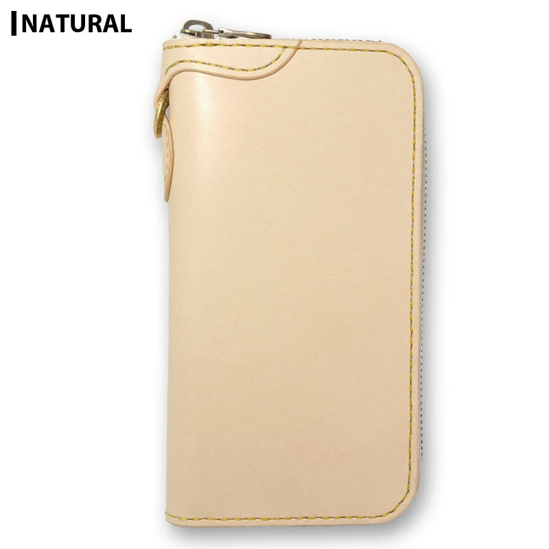 サムライクラフト ラウンドファスナー ロングウォレット タイプ1 サドルベーシック オイルレザー ウォレットチェーン対応