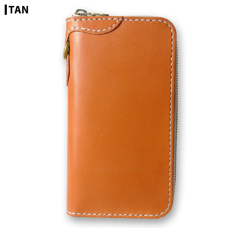 サムライクラフト ラウンドファスナー ロングウォレット タイプ1 サドルベーシック オイルレザー ウォレットチェーン対応