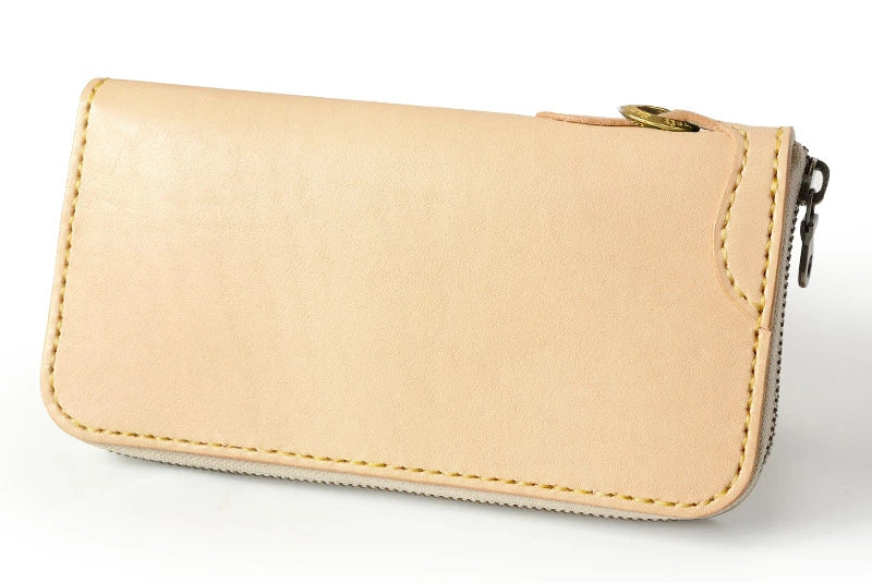 サムライクラフト ラウンドファスナー ロングウォレット タイプ1 サドルベーシック オイルレザー ウォレットチェーン対応