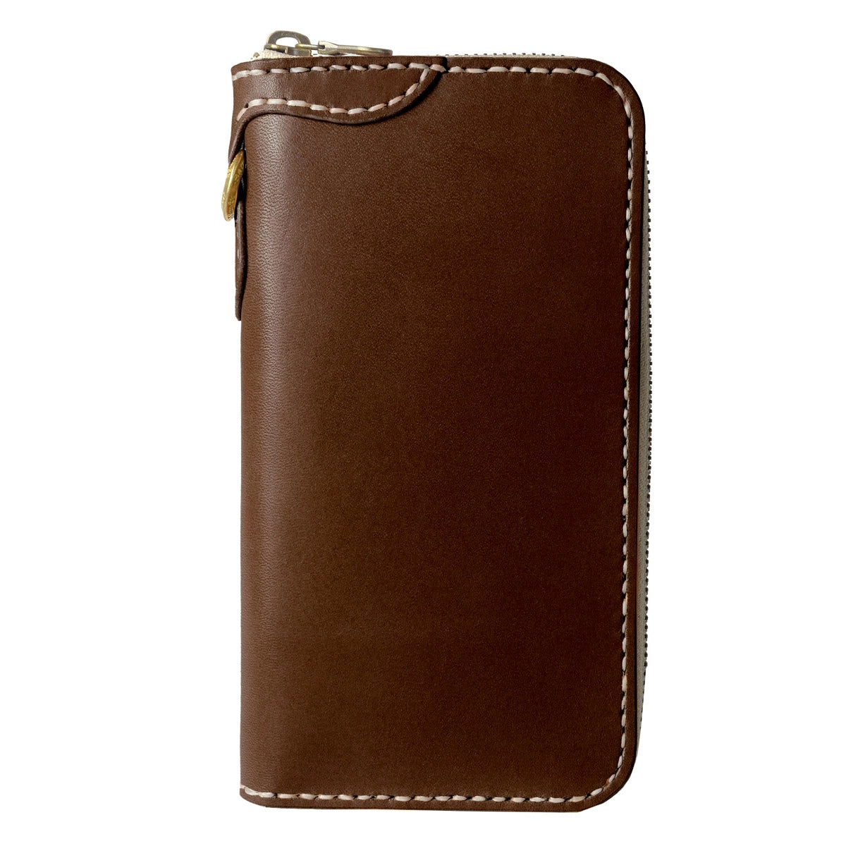 サムライクラフト ラウンドファスナー ロングウォレット タイプ1 サドルベーシック オイルレザー ウォレットチェーン対応