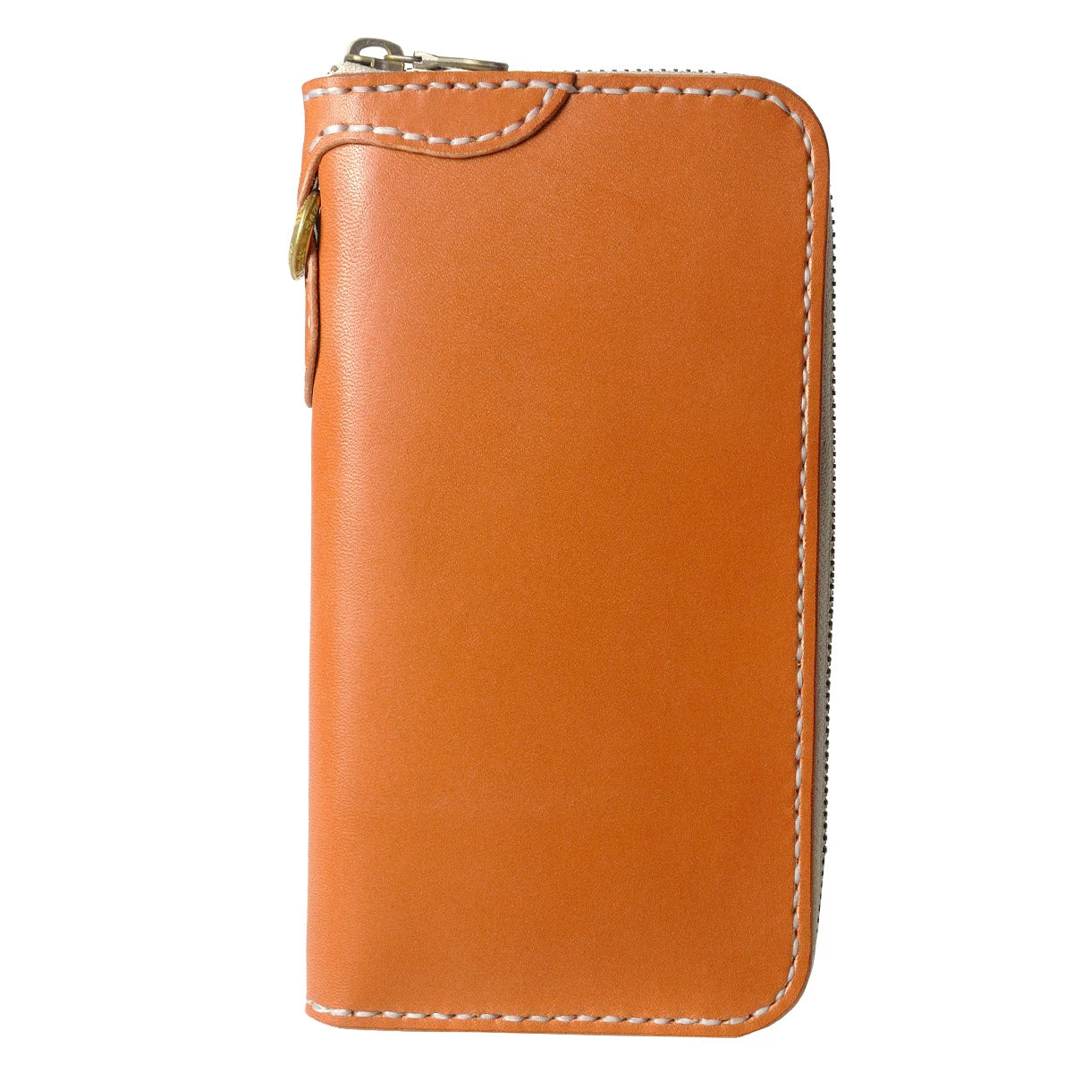 サムライクラフト ラウンドファスナー ロングウォレット タイプ1 サドルベーシック オイルレザー ウォレットチェーン対応