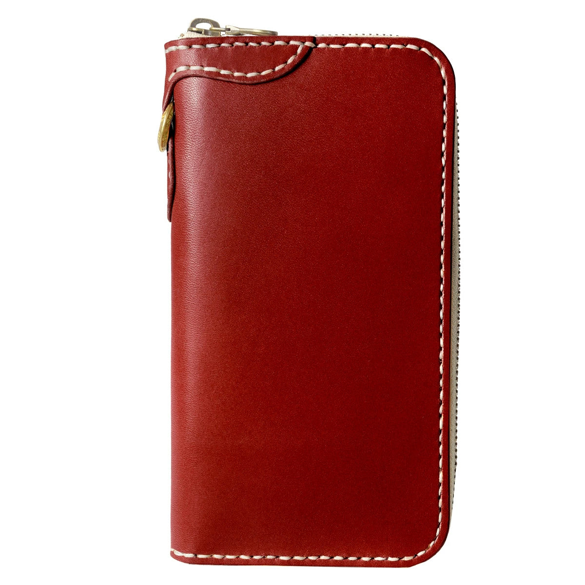 サムライクラフト ラウンドファスナー ロングウォレット タイプ1 サドルベーシック オイルレザー ウォレットチェーン対応