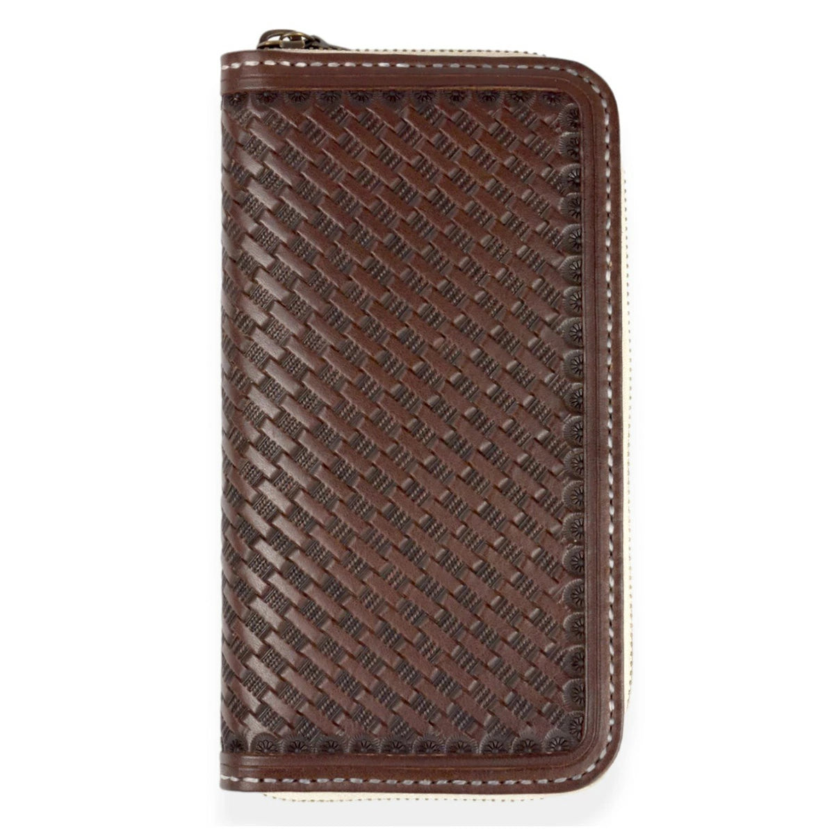 サムライクラフト ラウンドファスナー ロングウォレット タイプ1 バスケットウィーブスタンピング