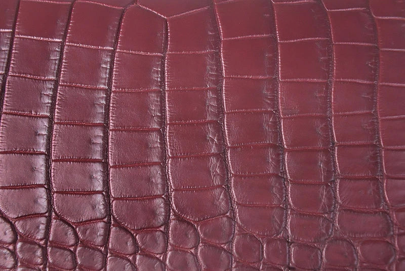 サムライクラフト ラウンドファスナー ロングウォレット タイプ1 スモールクロコダイル ボルドー ウォレットチェーン対応