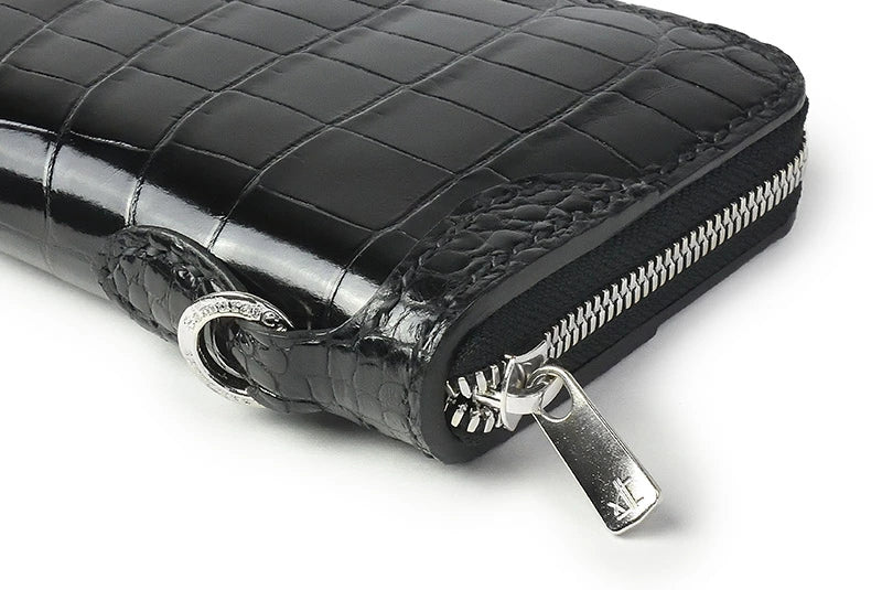 サムライクラフト ラウンドファスナー ロングウォレット タイプ1 シャイニングクロコダイル ウォレットチェーン対応