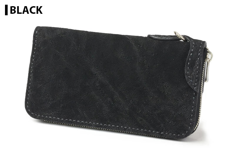 サムライクラフト ラウンドファスナー ロングウォレット タイプ1 エレファントレザー ウォレットチェーン対応