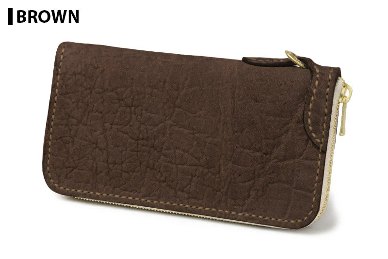 サムライクラフト ラウンドファスナー ロングウォレット タイプ1 エレファントレザー ウォレットチェーン対応