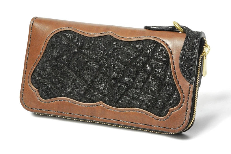 サムライクラフト ラウンドファスナー ロングウォレット タイプ1 エレファントレザー エクセラファスナー ウォレットチェーン対応