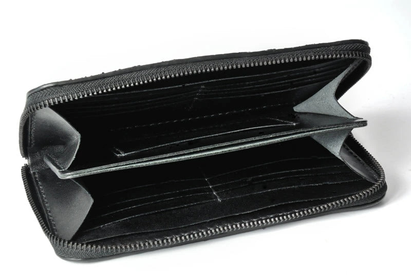 サムライクラフト ラウンドファスナー ロングウォレット タイプ1 ダイヤモンドパイソン マット仕上げ リング補強あり