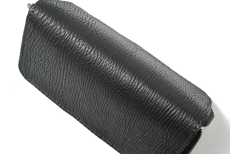 サムライクラフト ラウンドファスナー ロングウォレット タイプ1 長財布 ブラックサドルレザー シャークスキン