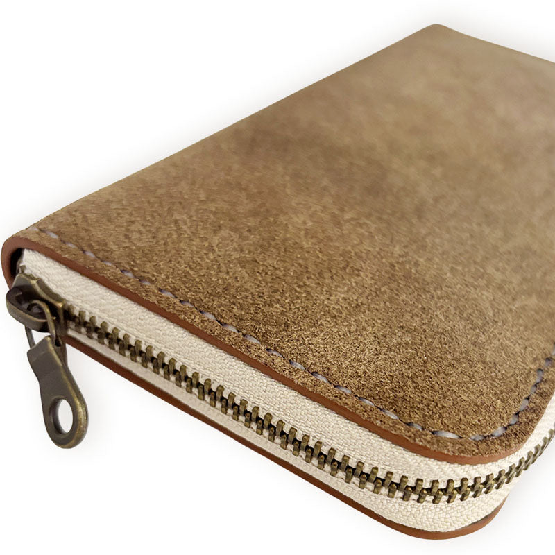 サムライクラフト ラウンドファスナーロングウォレット タイプ1 スエード