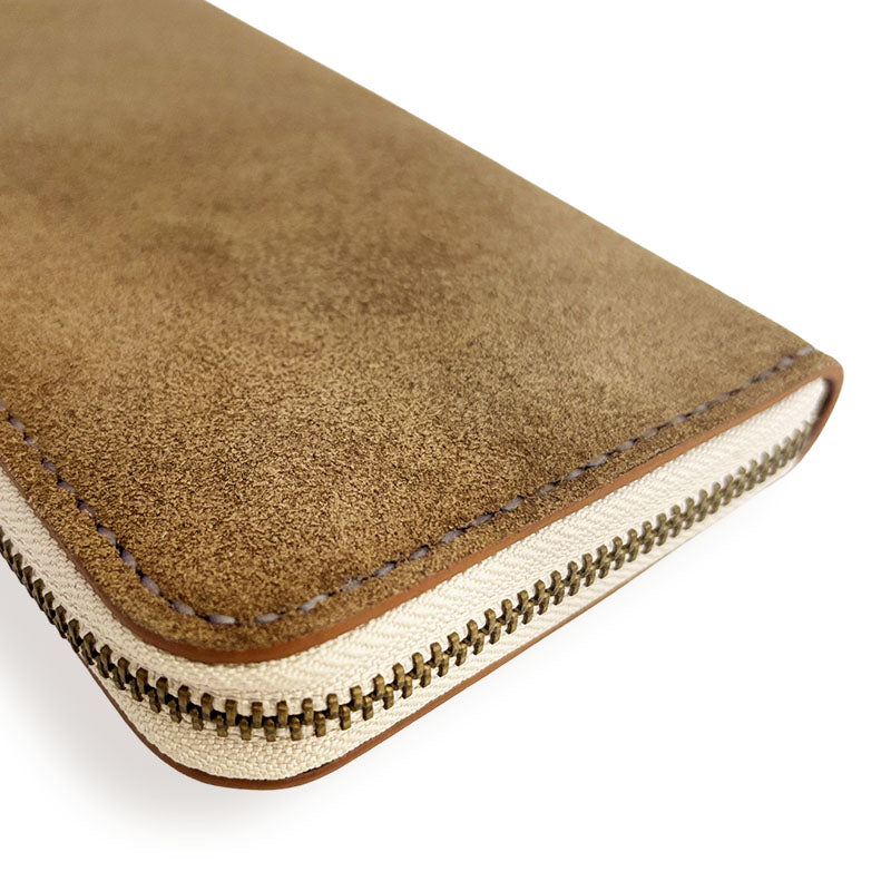 サムライクラフト ラウンドファスナーロングウォレット タイプ1 スエード