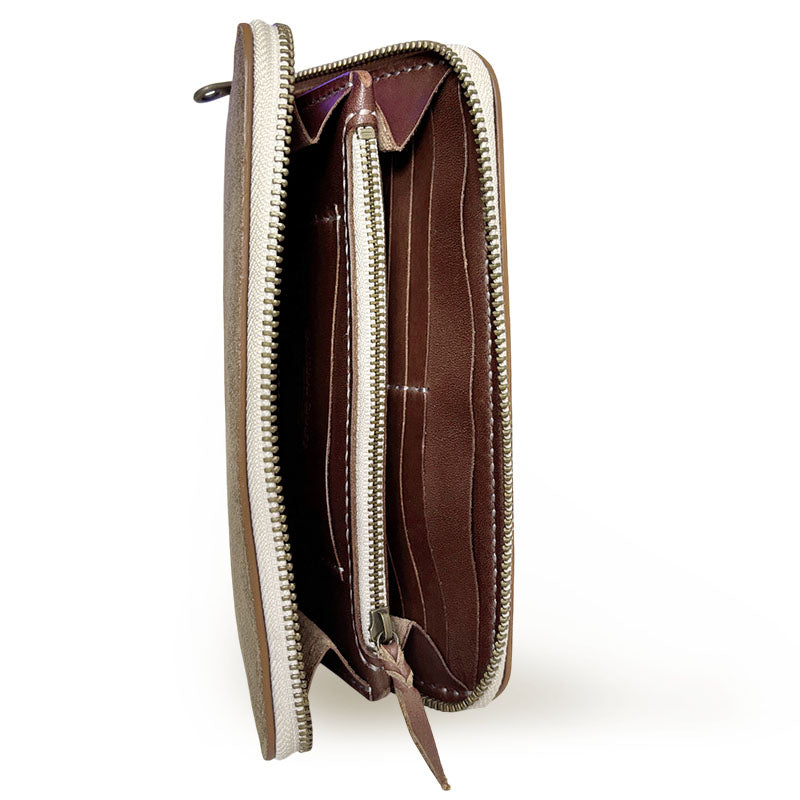 サムライクラフト ラウンドファスナーロングウォレット タイプ1 スエード