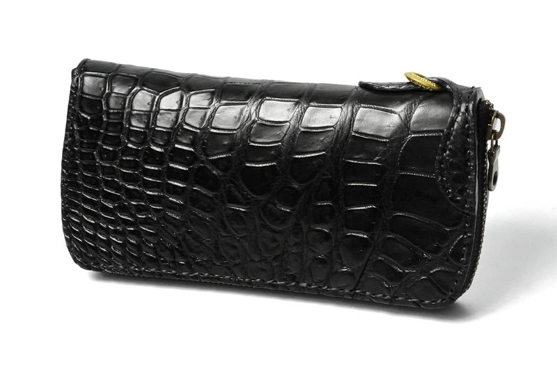 サムライクラフト ラウンドファスナー タイプ2 クロコダイル ウォレットチェーン対応