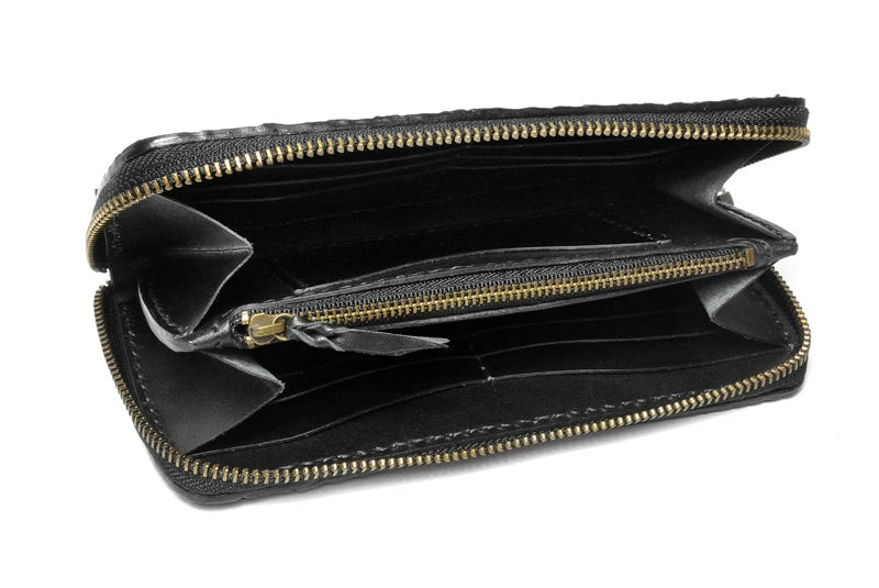 サムライクラフト ラウンドファスナー タイプ2 クロコダイル ウォレットチェーン対応