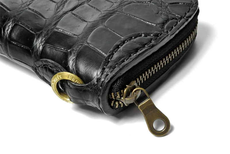 サムライクラフト ラウンドファスナー タイプ2 クロコダイル ウォレットチェーン対応