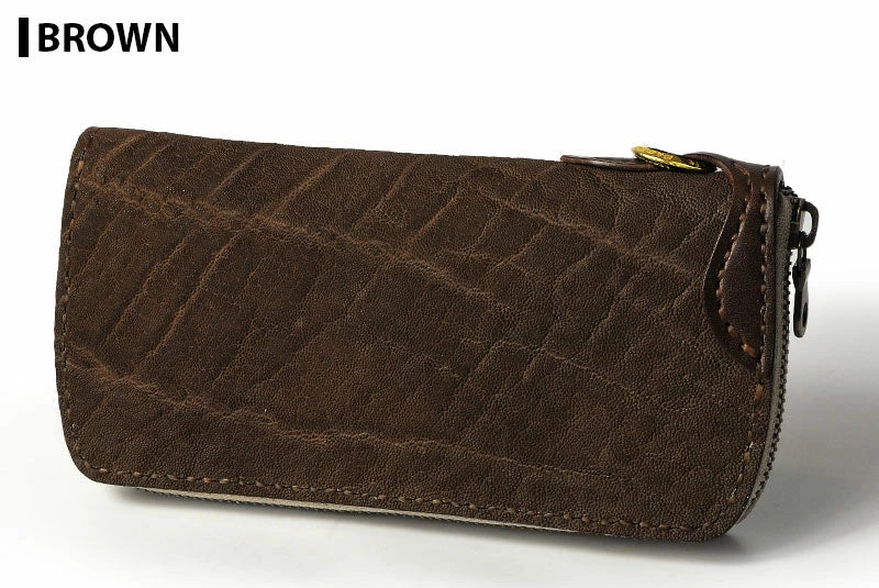 サムライクラフト ラウンドファスナー タイプ2 エレファントレザー ウォレットチェーン対応