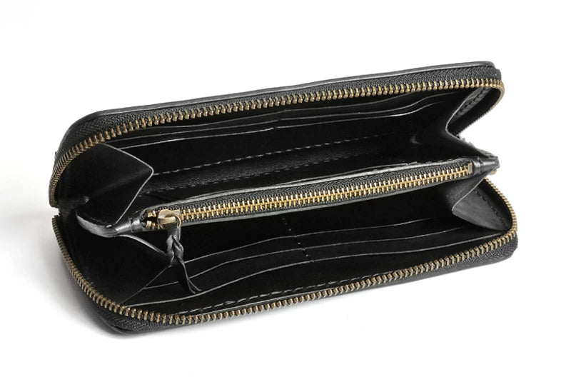 サムライクラフト ラウンドファスナー タイプ2 サドルベーシック オイルレザー シャークスキン インレイ ウォレットチェーン対応