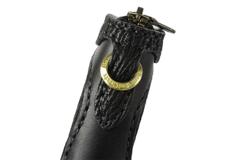 サムライクラフト ラウンドファスナー タイプ2 サドルベーシック オイルレザー シャークスキン インレイ ウォレットチェーン対応