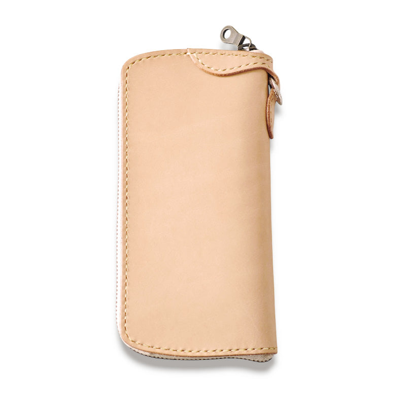 サムライクラフト ラウンドファスナー ロングウォレット タイプ2 サドルレザー ナチュラル