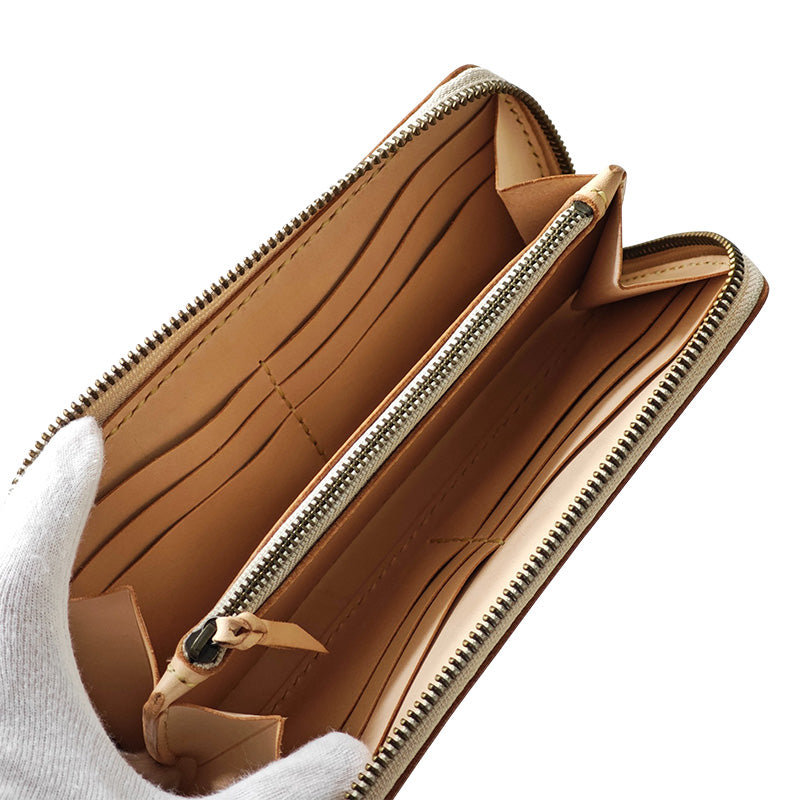 サムライクラフト ラウンドファスナー ロングウォレット タイプ2 サドルレザー ナチュラル